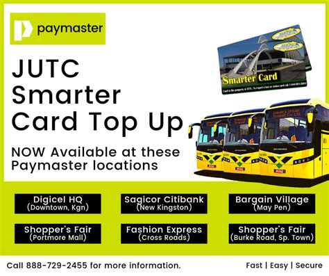 smarter card top up locations|JUTC SmarterCard TopUp .